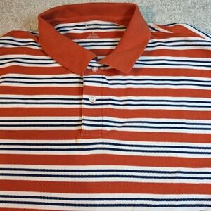 L.L. Bean Polo Shirt Mens Large Multicolor Stripe Cotton Golf‎ Casual Classic